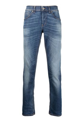 Dondup whiskered-thigh bleach-wash jeans - Blu