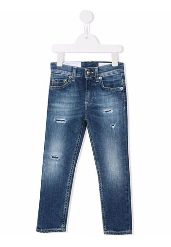 Dondup Kids Jeans skinny con effetto vissuto - Blu