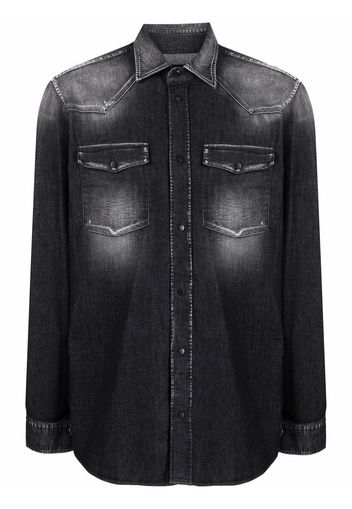 Dondup faded-finish denim shirt - Grigio