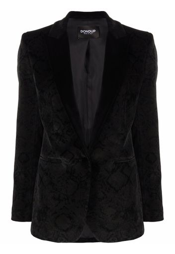 DONDUP velvet single-breasted blazer - Nero