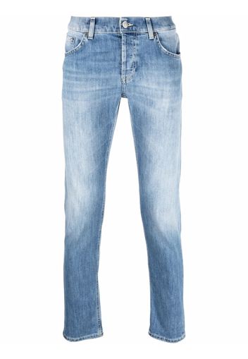 DONDUP stonewashed straight-leg jeans - Blu