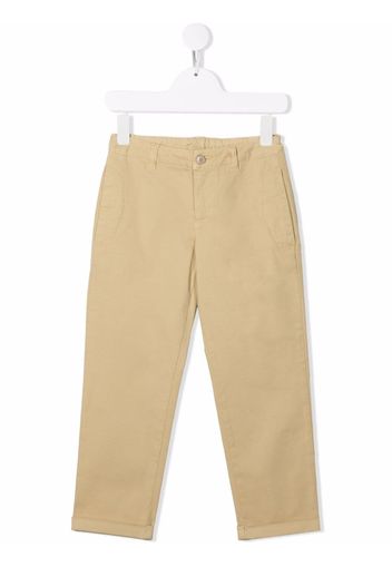 DONDUP KIDS slim-cut chino trousers - Toni neutri