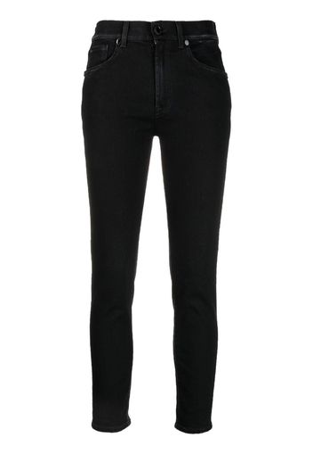 DONDUP high-waisted cropped skinny jeans - Nero