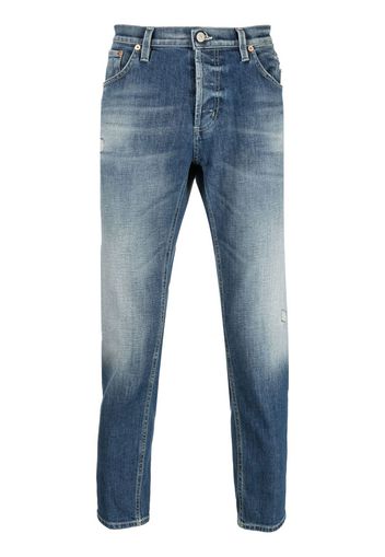 DONDUP faded sim-cut cropped jeans - Blu