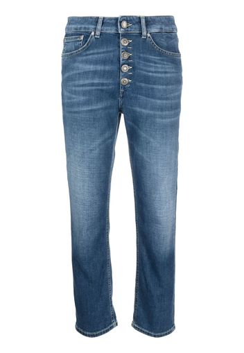 DONDUP high-waisted cropped jeans - Blu