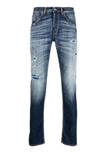 DONDUP washed slim-cut jeans - Blu