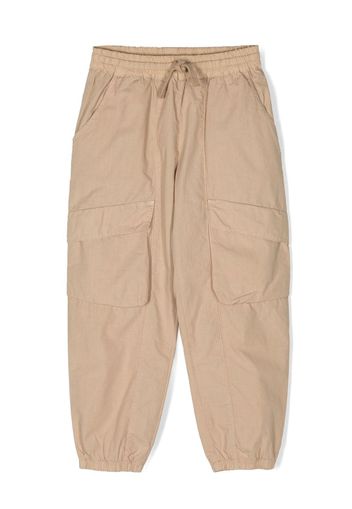 DONDUP KIDS drawstring elasticated trousers - Toni neutri