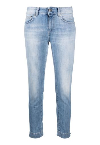 DONDUP straight-leg cropped jeans - Blu