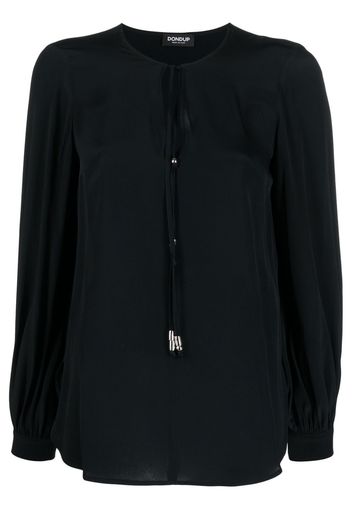 DONDUP keyhole-neck blouse - Nero