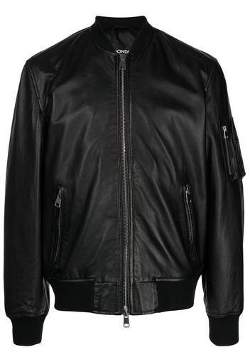 DONDUP leather bomber jacket - Nero