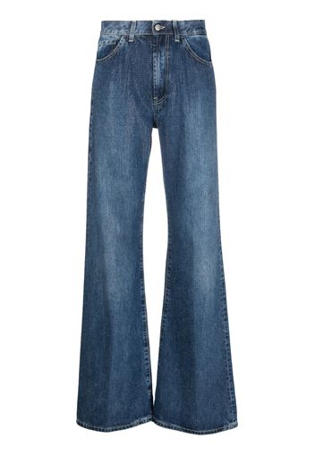 DONDUP low-rise wide-leg jeans - Blu