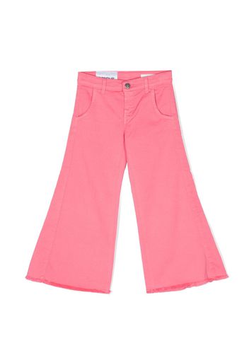 DONDUP KIDS logo-patch flared jeans - Rosa