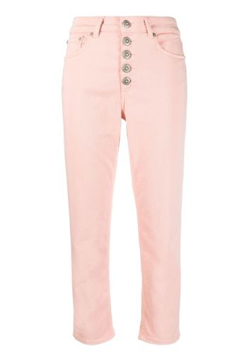 DONDUP cropped dyed tapered jeans - Rosa