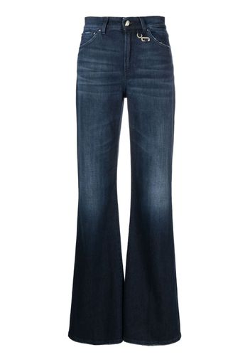 DONDUP high-waisted wide-leg jeans - Blu