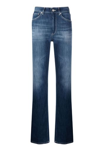 DONDUP high-waisted straight jeans - Blu