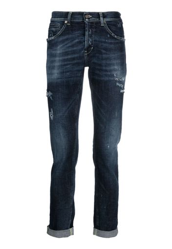 DONDUP slim-cut rolled-hem jeans - Blu