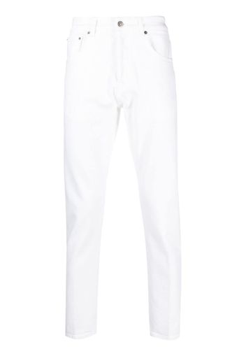 DONDUP logo-plaque tapered jeans - Bianco