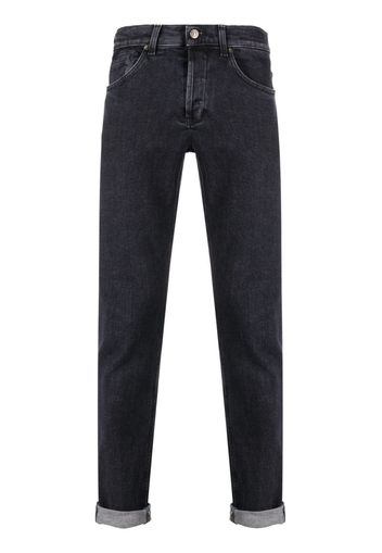 DONDUP turn-up cuffs slim-cut jeans - Grigio