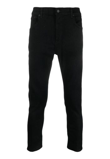 DONDUP logo-print tapered-leg jeans - Nero