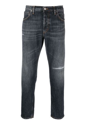 DONDUP distressed-effect tapered jeans - Blu