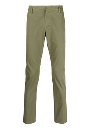 slim-fit cotton trousers