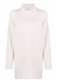 Dondup curved-hem knitted jumper - Bianco