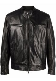 Dondup zipped down leather jacket - Nero