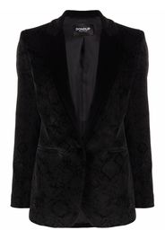 DONDUP velvet single-breasted blazer - Nero