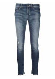 DONDUP faded-finish cropped jeans - Blu