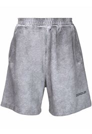 DONDUP logo-print cotton track shorts - Grigio