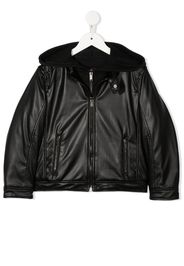 DONDUP KIDS hooded zipped-up jacket - Nero