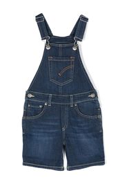 DONDUP KIDS logo-patch denim dungarees - Blu