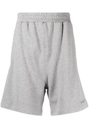 DONDUP logo-print cotton track shorts - Grigio