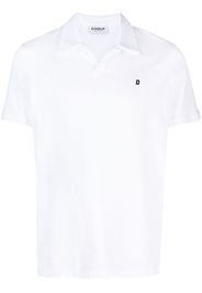 DONDUP logo-embroidered cotton polo shirt - Bianco