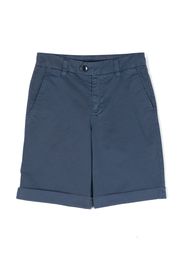 DONDUP KIDS logo-plaque plain shorts - Blu