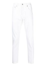 DONDUP logo-plaque tapered jeans - Bianco