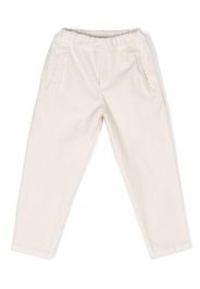 DONDUP KIDS cotton-blend elasticated-waist trousers - Bianco