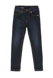 DONDUP KIDS skinny-cut logo-patch jeans - Blu