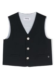 DONDUP KIDS logo-plaque waistcoat - Blu
