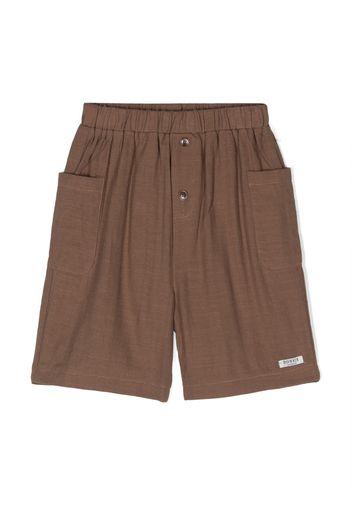 Donsje logo-tag shorts - Marrone