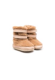 Donsje shearling leather-trim ankle boots - Marrone