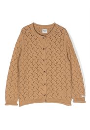 Donsje pointelle-knit cardigan - Marrone