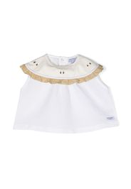 Donsje sleeveless ruffled blouse - Bianco