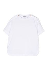 Donsje logo-embroidered organic-cotton T-shirt - Bianco