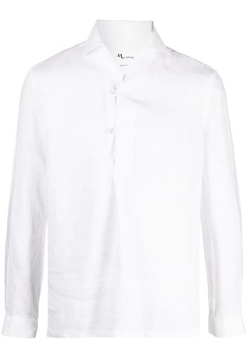 Doppiaa long-sleeve linen shirt - Bianco