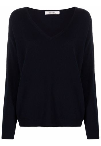 Dorothee Schumacher deep V-neck jumper - Blu