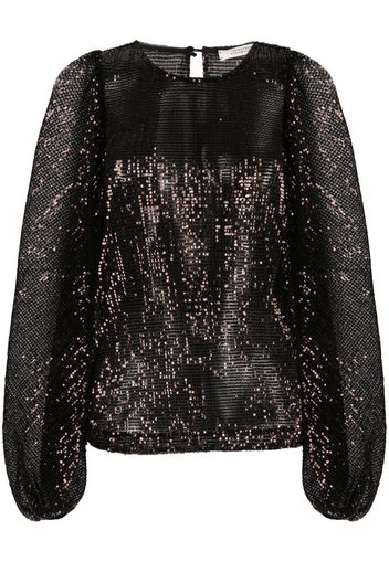 Dorothee Schumacher Blusa con paillettes a maniche ampie - Nero