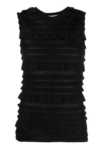 Dorothee Schumacher Top smanicato con ruches - Nero