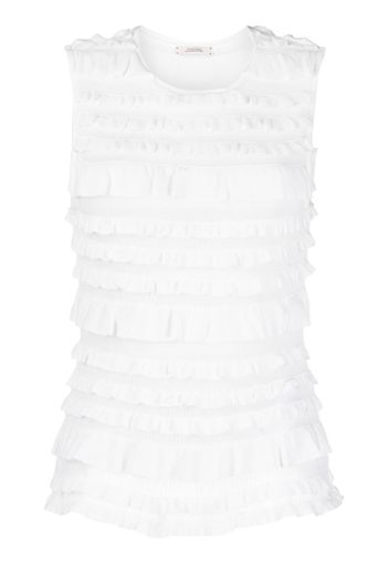 Dorothee Schumacher flounce ruffle sleeveless top - Bianco