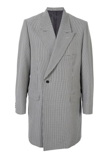 Houndstooth graphic print coat